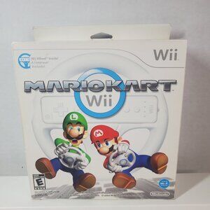 Nintendo Wii Mario Kart + Wii Wheel Box Set Brand New • Factory Sealed